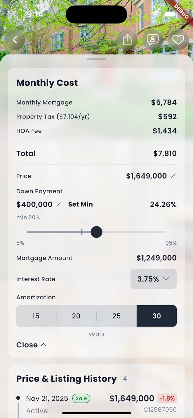 RealHunt mortgage calculator